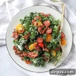 BLT Kale Salad with Greek Yogurt Ranch Dressing 9 img 49188 8