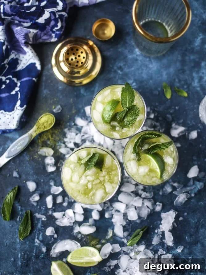 matcha ginger kombucha fizz I howsweeteats.com