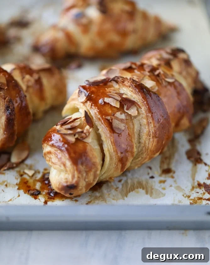 puff pastry almond croissants I howsweeteats.com 