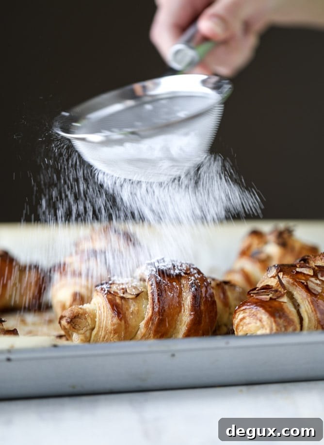 puff pastry almond croissants I howsweeteats.com 