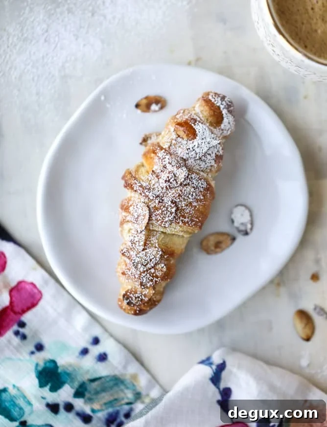 puff pastry almond croissants I howsweeteats.com 
