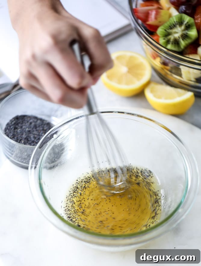 poppy seed fruit salad I howsweeteats.com