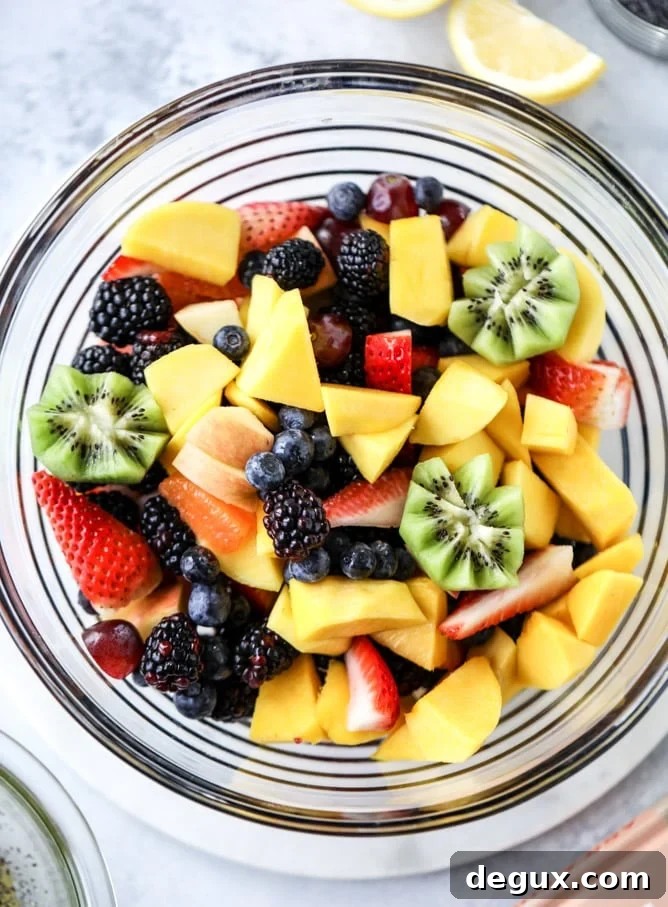 poppy seed fruit salad I howsweeteats.com