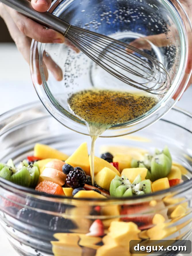 poppy seed fruit salad I howsweeteats.com