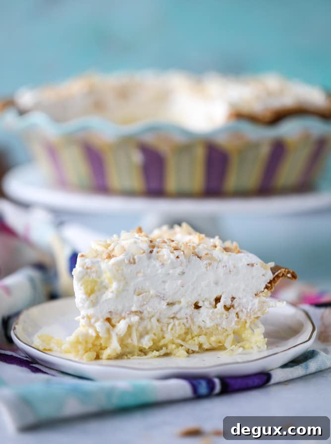 Coconut Custard Pie with Silky Coconut Whipped Cream 7 coconut custard pie with coconut whipped cream I howsweeteats.com
