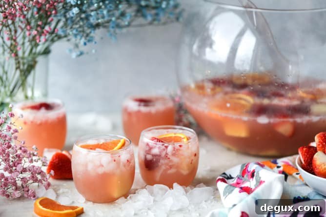 Strawberry Citrus Punch Recipe for Easter Brunch 6 strawberry citrus easter punch I howsweeteats.com
