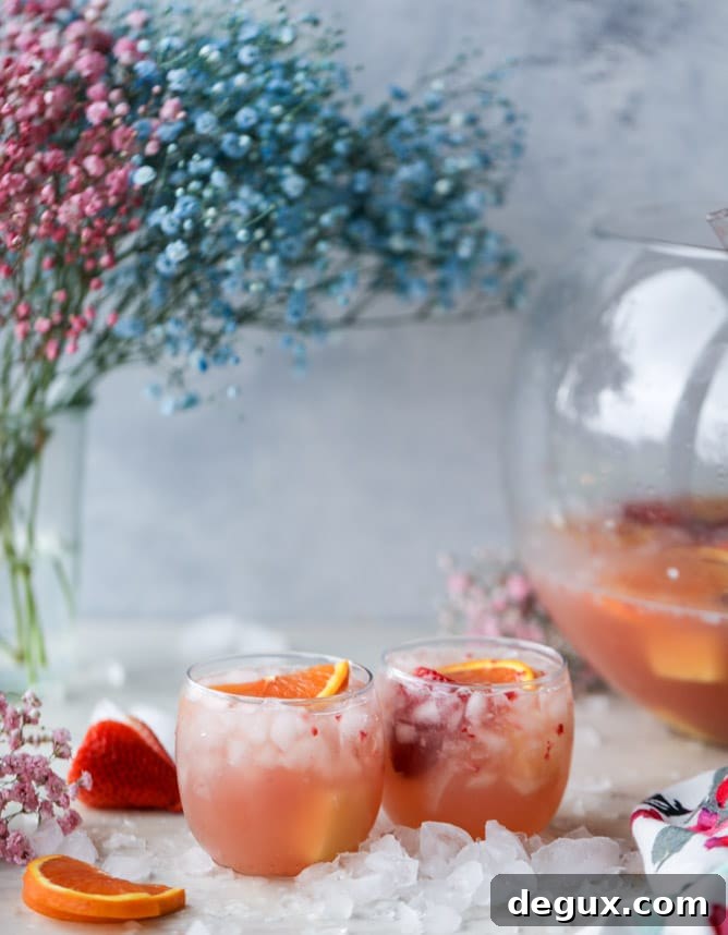 Strawberry Citrus Punch Recipe for Easter Brunch 8 eastestrawberry citrus easter punch I howsweeteats.com