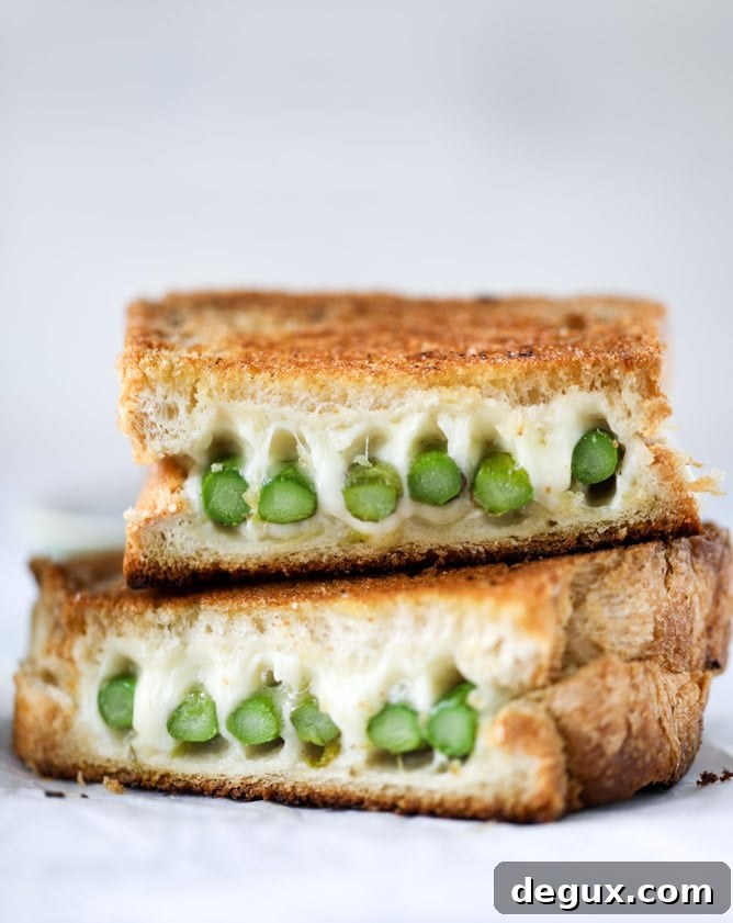 Grilled Asparagus and Brown Butter Dijon Cheese Sandwich 3 asparagus grilled cheese with brown butter & dijon I howsweeteats.com