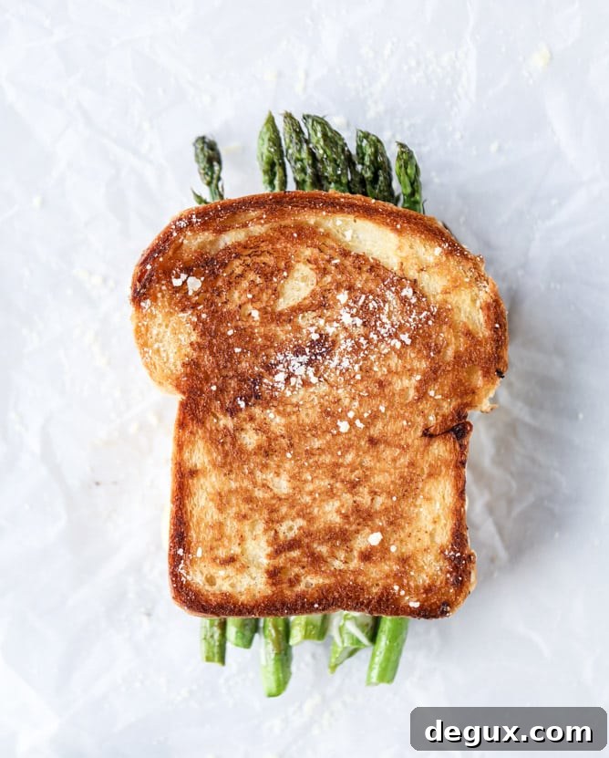 Grilled Asparagus and Brown Butter Dijon Cheese Sandwich 5 asparagus grilled cheese with brown butter & dijon I howsweeteats.com