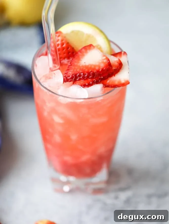 strawberry gin lemonades I howsweeteats.com