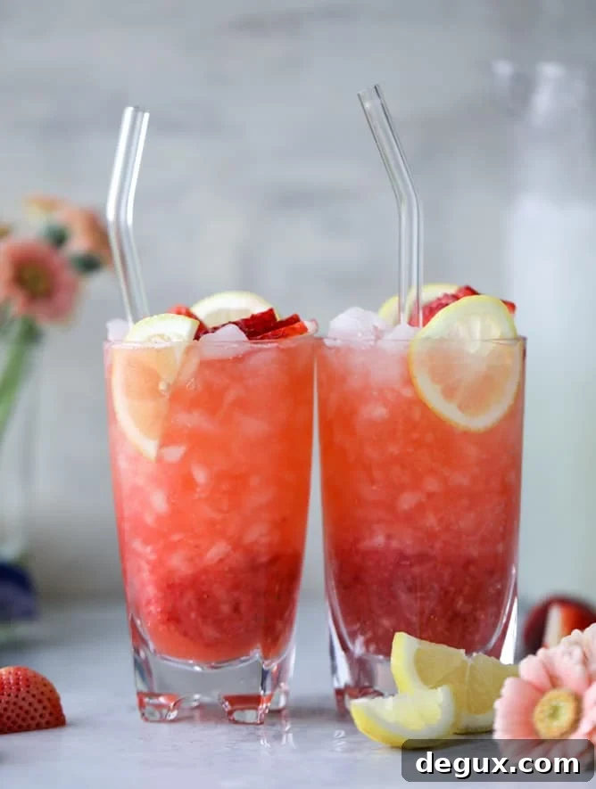 Strawberry Gin Lemonade Recipes: Refreshing Summer Cocktails 7 strawberry gin lemonades I howsweeteats.com