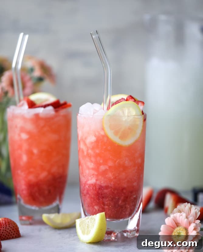 Strawberry Gin Lemonade Recipes: Refreshing Summer Cocktails 10 strawberry gin lemonades I howsweeteats.com