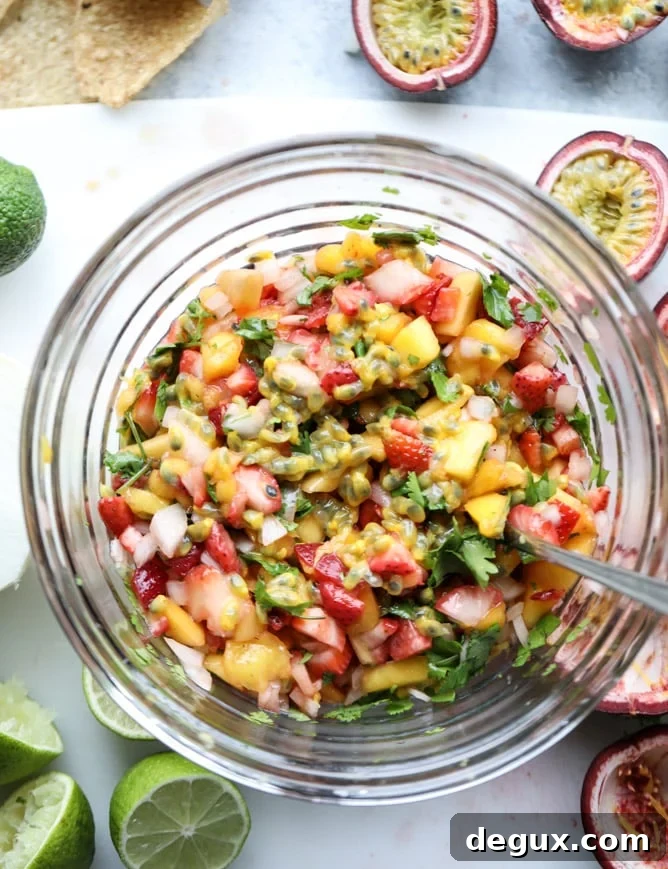 Passionfruit and Strawberry Salsa Recipe for Fresh Summer Flavor 2 passionfruit strawberry salsa