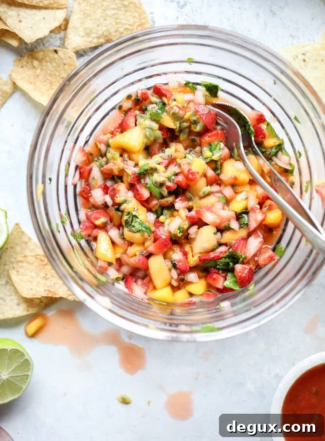 Passionfruit and Strawberry Salsa Recipe for Fresh Summer Flavor 5 passionfruit strawberry salsa