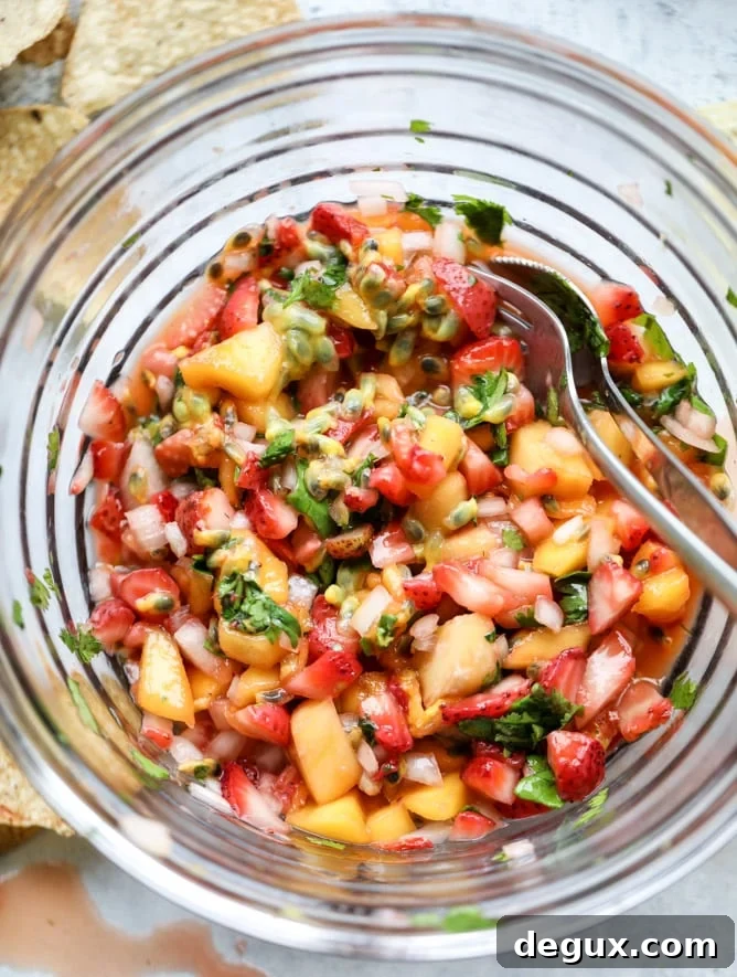 Passionfruit and Strawberry Salsa Recipe for Fresh Summer Flavor 7 passionfruit strawberry salsa