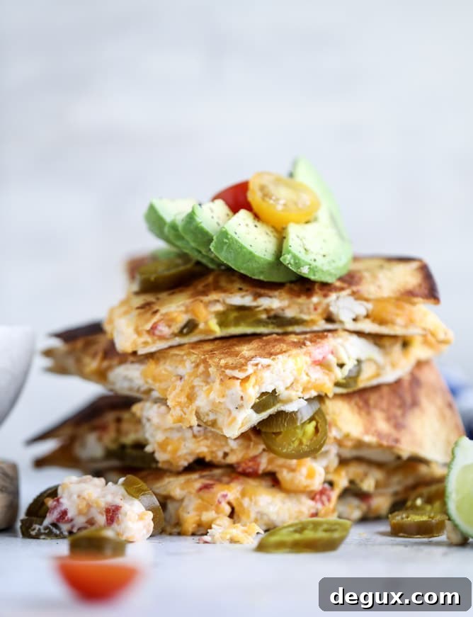 Pimento Cheese and Jalapeño Chicken Quesadillas 9 pimento cheese quesadilla I howsweeteats.com-6