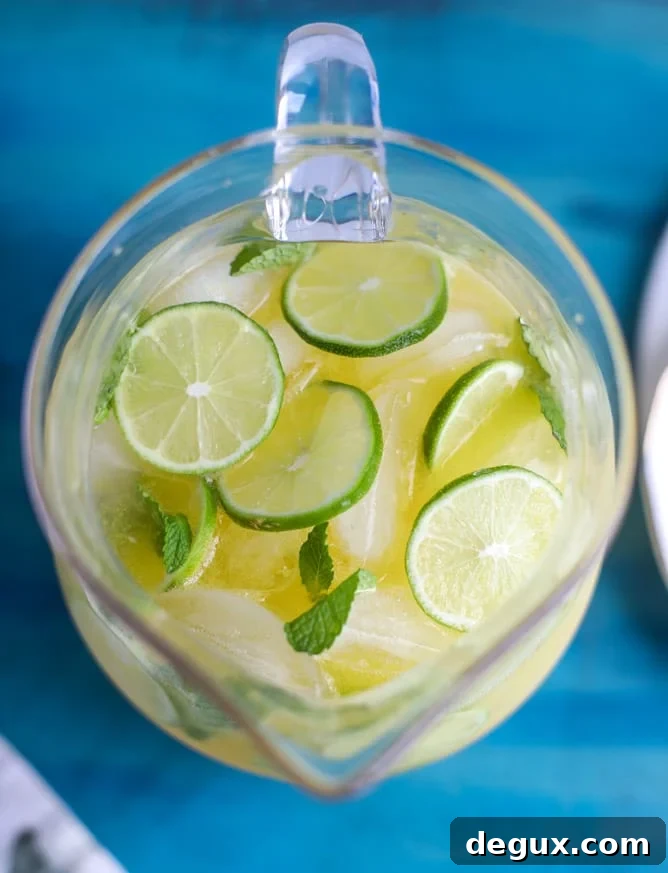 mint mango margarita punch I howsweeteats.com
