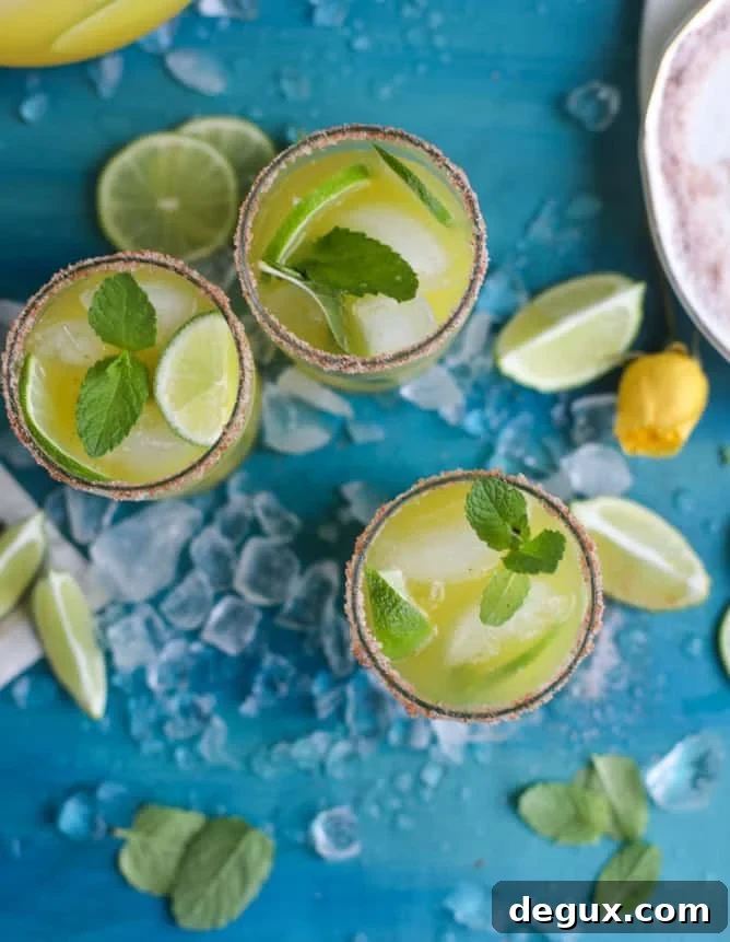 mint mango margarita punch I howsweeteats.com