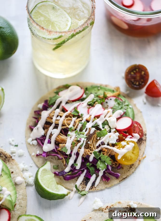 Chipotle Beer-Braised Chicken Tacos with Lime Slaw 2 beer braised chipotle chicken tacos I howsweeteats.com