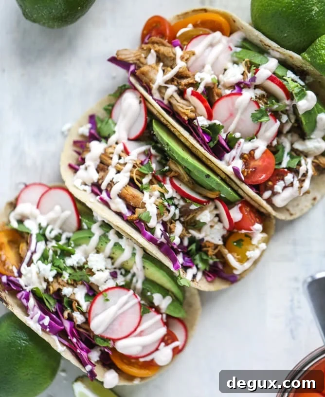 Chipotle Beer-Braised Chicken Tacos with Lime Slaw 8 beer braised chipotle chicken tacos I howsweeteats.com
