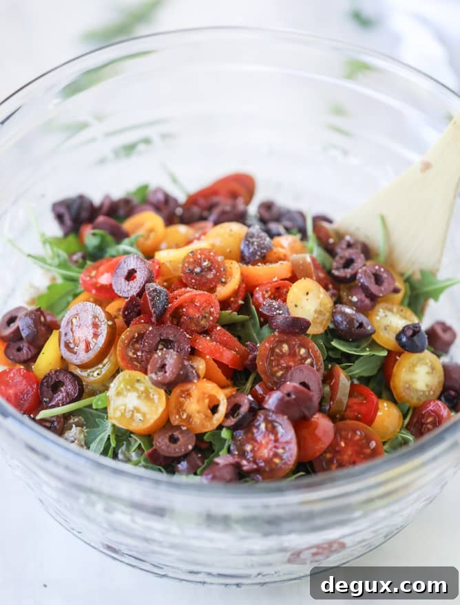 creamy goat cheese and arugula pasta salad I howsweeteats.com