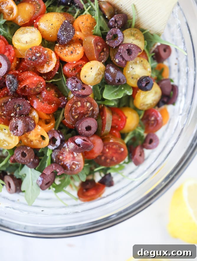 creamy goat cheese and arugula pasta salad I howsweeteats.com