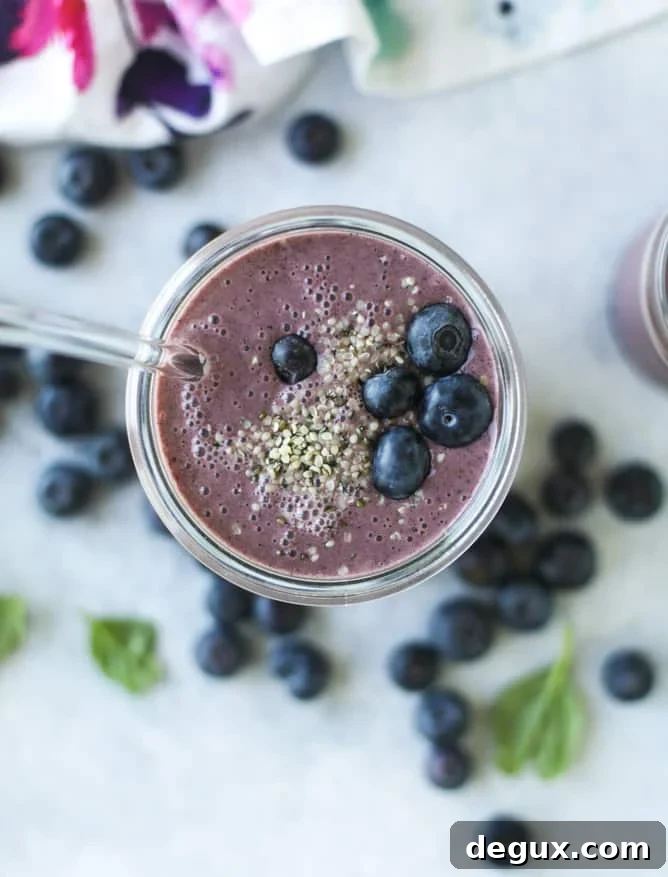 pink dragonfruit + blueberry smoothie I howsweeteats.com