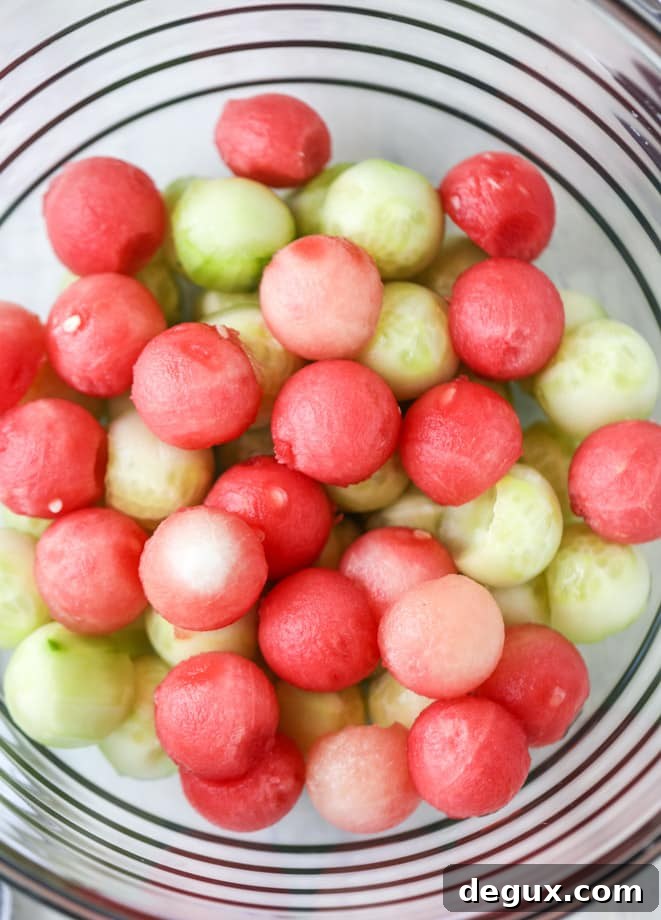 marinated mozzarella melon salad I howsweeteats.com 