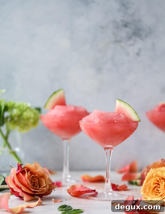 watermelon frosé I howsweeteats.com 