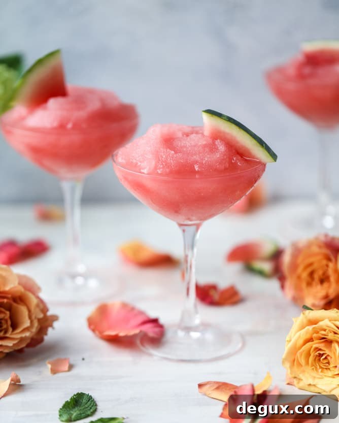 watermelon frosé I howsweeteats.com 