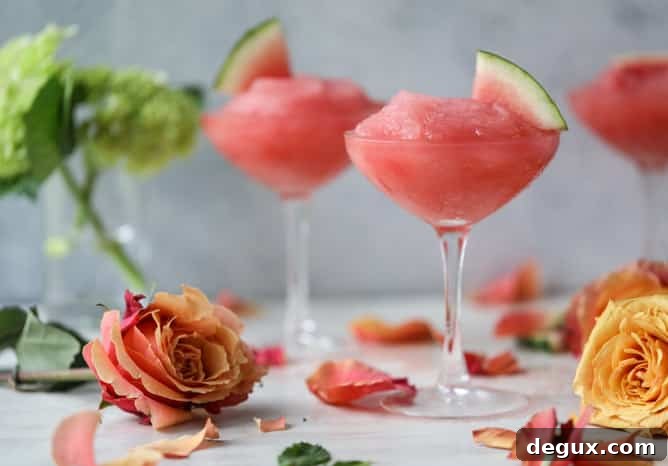 watermelon frosé I howsweeteats.com 