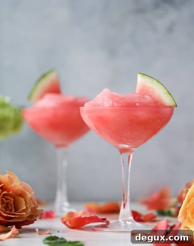 watermelon frosé I howsweeteats.com 