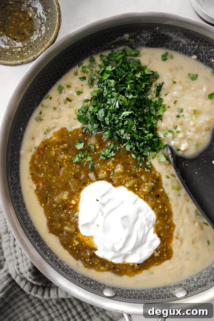 Cheesy Beef Enchiladas with Salsa Verde Recipe 10 remove off of the heat and add salsa, sour cream and cilantro