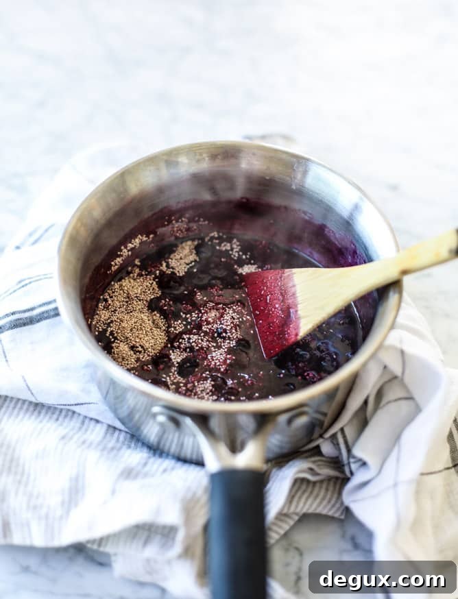 Blueberry Lavender Chia Jam Recipe for Overnight Toasts 4 easy blueberry lavender chia jam I howsweeteats.com