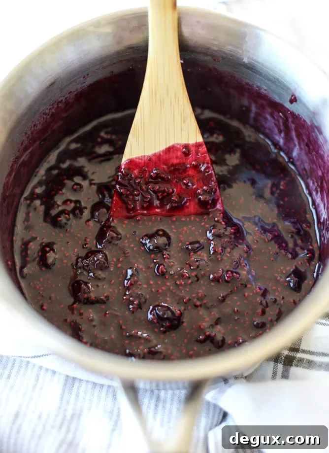 Blueberry Lavender Chia Jam Recipe for Overnight Toasts 5 easy blueberry lavender chia jam I howsweeteats.com