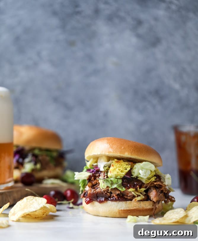 Cherry Chipotle Pulled Pork with Smoky BBQ Sauce 8 pulled pork sandwiches with cherry chipotle BBQ sauce