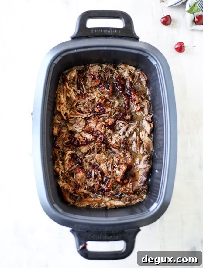 Cherry Chipotle Pulled Pork with Smoky BBQ Sauce 3 fresh cherries for cherry chipotle BBQ sauce