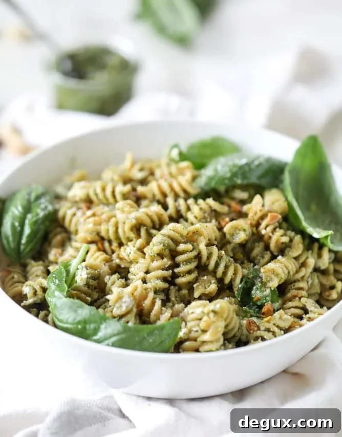 Pistachio Pesto Pasta Salad with Creamy Burrata 7 pistachio pesto pasta salad with burrata I howsweeteats.com