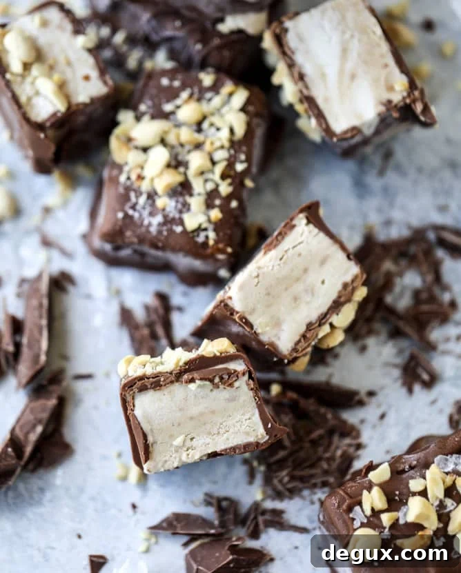 salted peanut butter ice cream bars I howsweeteats.com