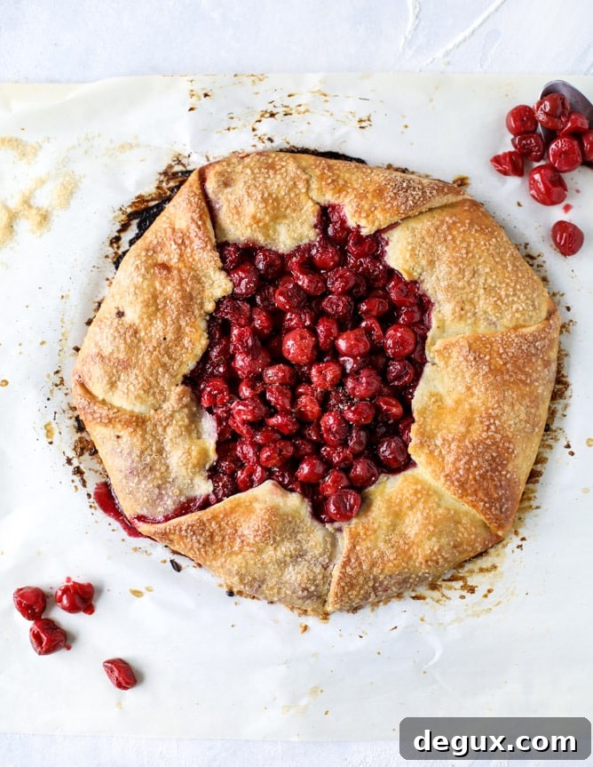 Sour Cherry Galette Recipe: Flaky Crust and Tart Filling 7 the best sour cherry galette I howsweeteats.com