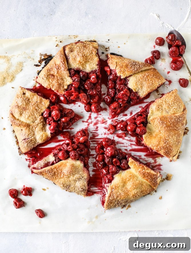 Sour Cherry Galette Recipe: Flaky Crust and Tart Filling 9 the best sour cherry galette I howsweeteats.com