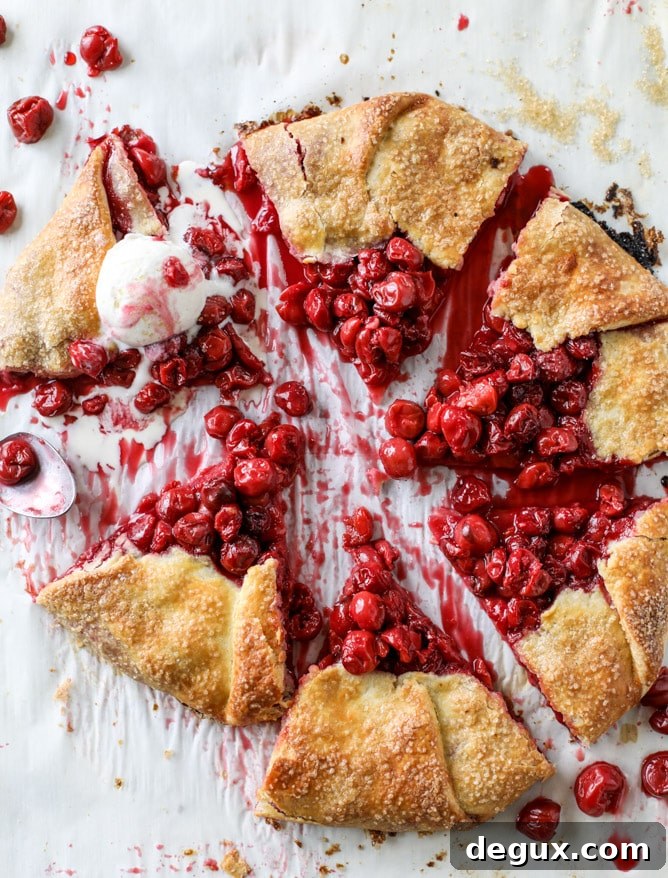 Sour Cherry Galette Recipe: Flaky Crust and Tart Filling 10 the best sour cherry galette I howsweeteats.com
