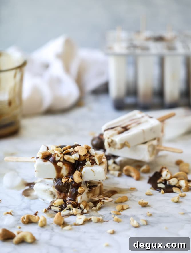 coconut chocolate caramel cashews pops I howsweeteats.com 
