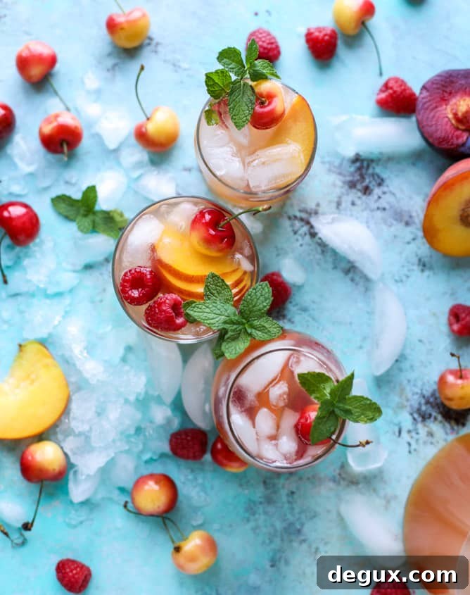 sparkling peach cider I howsweeteats.com 