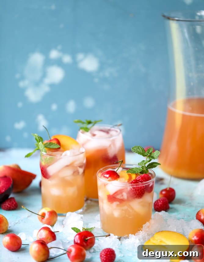 sparkling peach cider I howsweeteats.com