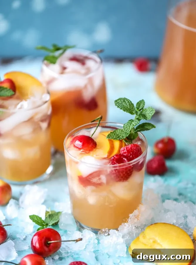 sparkling peach cider I howsweeteats.com