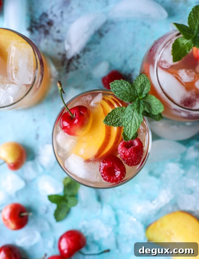 sparkling peach cider I howsweeteats.com