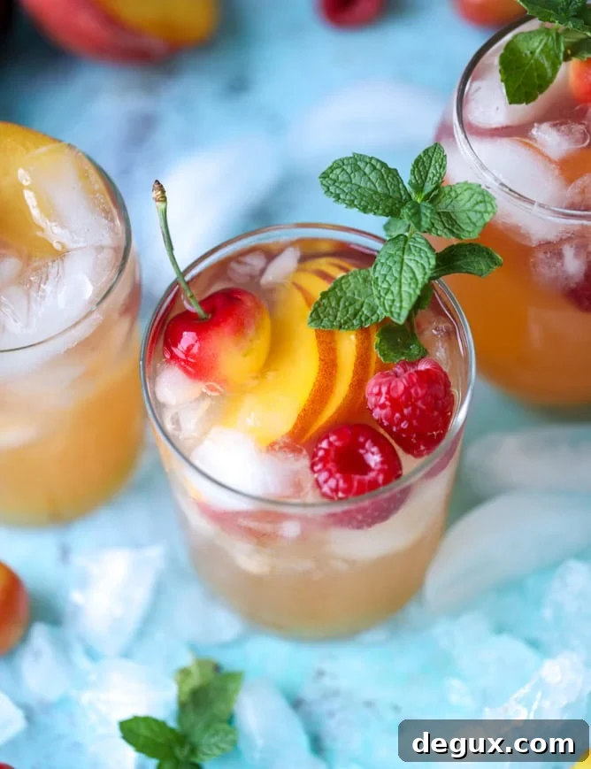 sparkling peach cider I howsweeteats.com