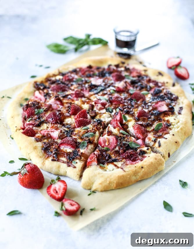Strawberry, Bacon & Caramelized Onion Pizza Recipe 10 strawberry pizza I howsweeteats.com