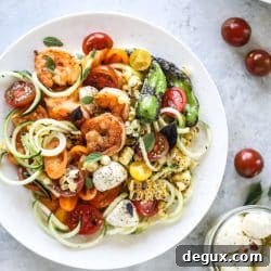 Summer Shrimp Zoodle Bowls with Lemon Garlic Dressing 9 img 50560 8